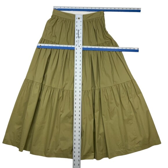 Staud Sea Midi Skirt 4 Tiered Cottagecore - Picture 4 of 11